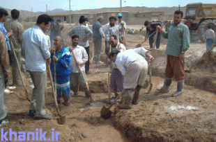 پی کنی مسجد وحسینیه خانیک در سال۱۳۸۴-فیلم