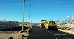 آسفالت معابر روستای خانیک ۱۳۹۴