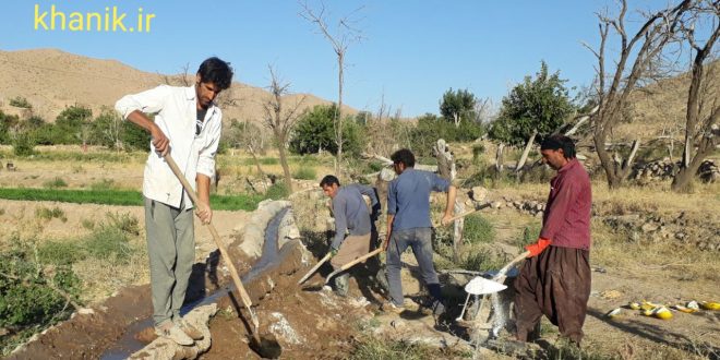 آغاز مرمت جوی های قنات خانیک