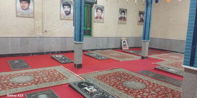 مفروش شدن گلزار شهدا