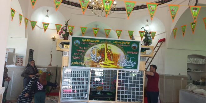 تزیین امامزاده به مناسبت غدیر
