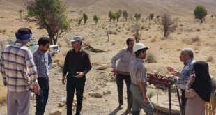 بازدید مهندس امیر ابادی مهندس محمدی اقای بنی اسدی کارشناس مقنی استان از قنات