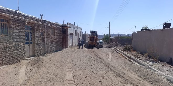 شروع عملیات زیرسازی معابر جهت  آسفالت