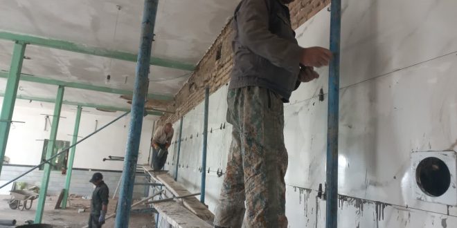 مرمت دیوار شمالی مسجد قدیم